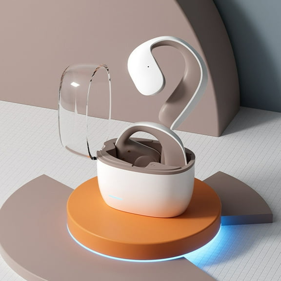 Back to School Gifts under $5 New Bluetooth 5.3 Ear Hanging Non In Ear Call Noise Reduction Directional Sound Transmission Ultra Long Range Wireless Earphones on Clearance