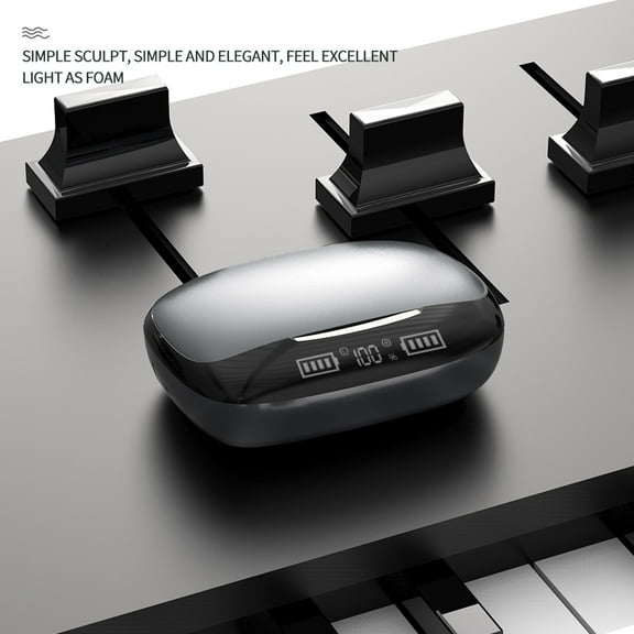 Back to School Gifts under $5 Wireless Earbuds Bluetooth In Ear Light-Weight Headphones Built-in Microphone Immersive Premium Sound With Charging Case on Clearance