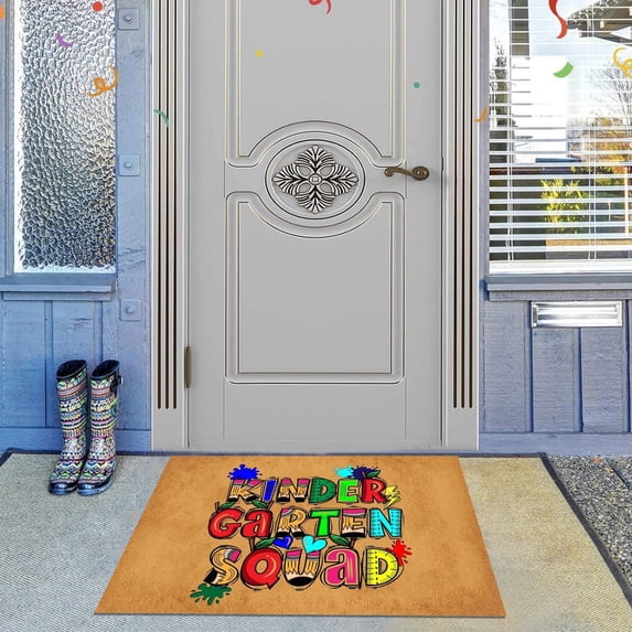 Back To School Home Decor Door Mat Bathroom Welcome Floor Door Mat Floor Mat Happy First Day Of School Floor Mat PRE K MAT Polyester Carpet,H,Polyester