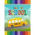 thumbnail image 1 of Back to School House Flag 28 x 40 Double Sided, Colorful Pencil School Bus Fall Leaves Garden Yard Flags Outdoor Indoor Banner for Home Welcome Back Decorations, 1 of 4