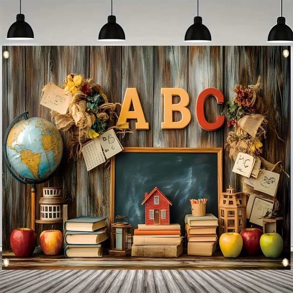 Back to School Photography Backdrop, First Day of School Banner, Welcome Back to School Background for Kids Student Classroom Decor, Preschool Photo Booth Prop