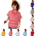 thumbnail image 1 of Back To School Polo Shirt for Boys Girls Stylish Casual Short Sleeve Lapel Polo Shirt Summer Lightweight Breathable Golf Shirt Watermelon Red 4-5 Years, 1 of 5