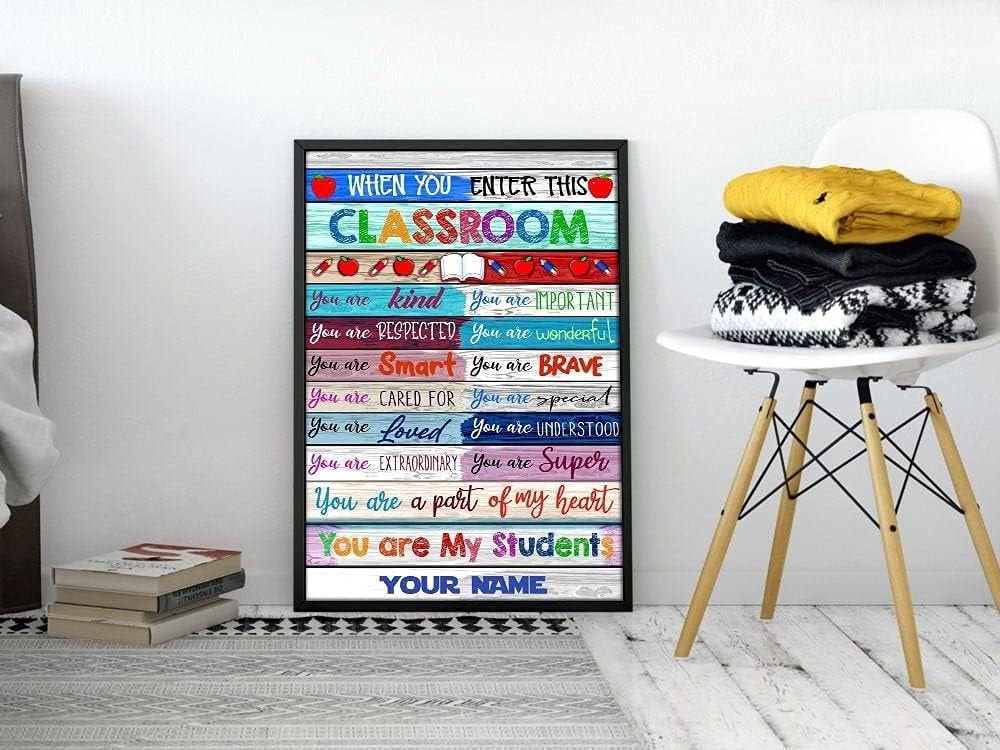 Back to School Poster When You Enter This Classroom Poster Gift for ...