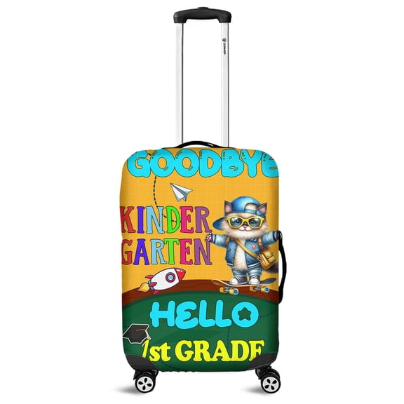 Back to School Ragdoll Goodbye Kindergarten Hello 1st Grade Travel Luggage Cover Cat Lover Kitten Owner Gifts Idea Suitcase Dust Protective Decor - 02011