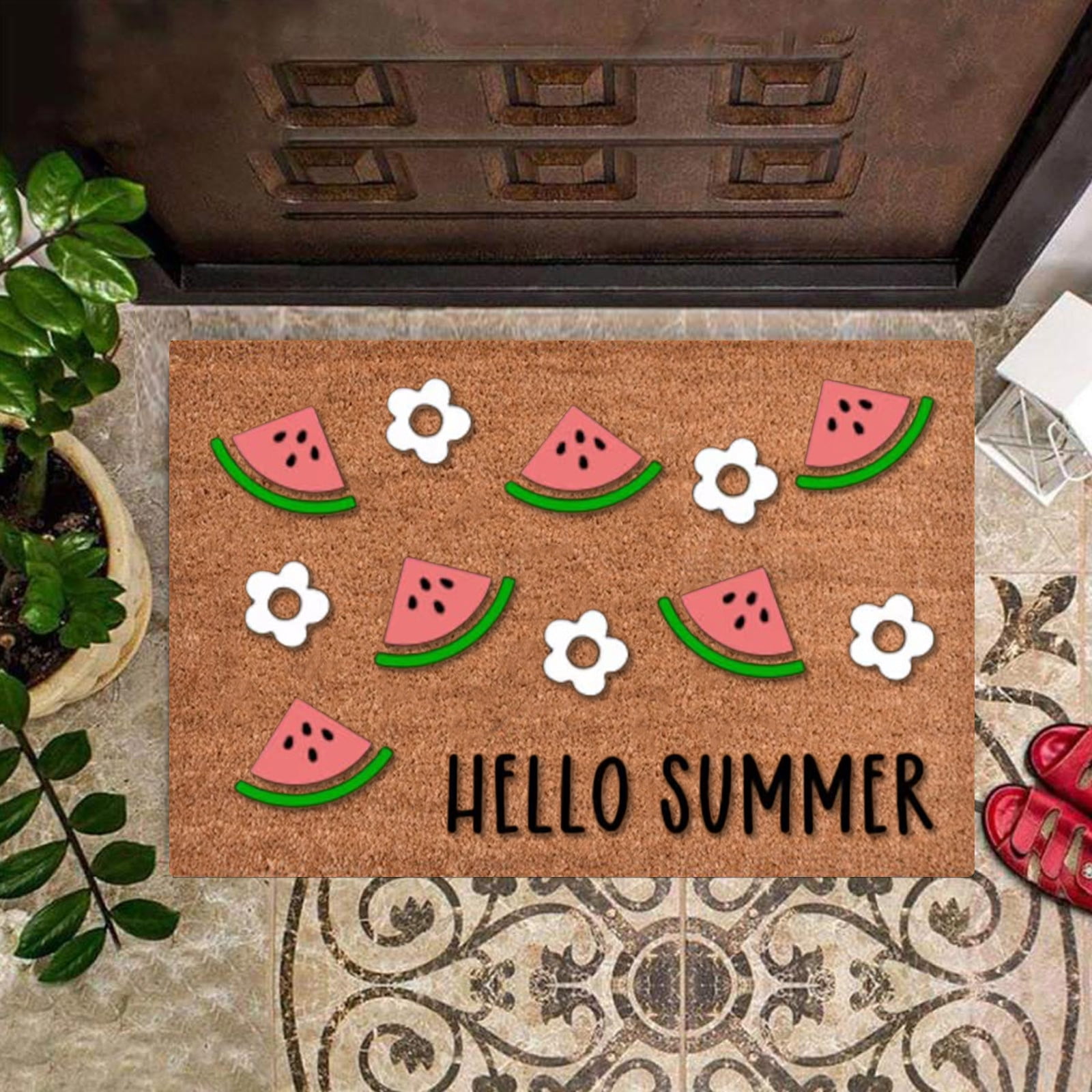 Back to School Sale,Carpet,Summer Sign Hello Sunshine Doormat