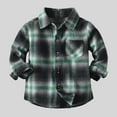 thumbnail image 1 of BXSRUTA Toddler Boys Girls Outfit Toddler Kids Baby Boys Girl Fashion Cute Lattice Pattern Print Long Sleeves Casual Top Shirt, 6T, 1 of 9