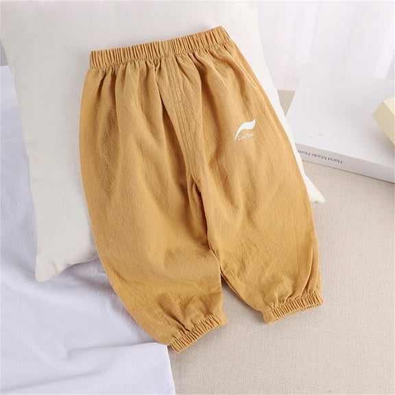 BXSRUTA Toddler Pants Child's Summer Printed Boys and Girls Baby Botton Long Pants Denim Cute Full Length Pants Overalls Toddler Boy Girl Pants, 5T