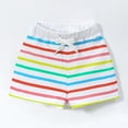 thumbnail image 1 of BXSRUTA Toddler Shorts Summer New Children's Pants Colorful Striped Cotton Girls' Drawstring Shorts 2-7 Years Toddler Girl Shorts, 6T, 1 of 6
