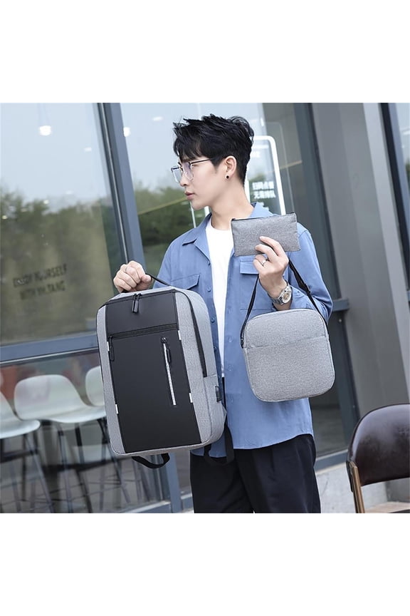 Backpacks For School,School Supplies,3Pcs/Set USB Charging Port Camping Travel Backpack Business Daypack