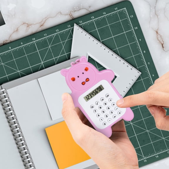 VOAVEKE Calculators Desktop,Calculator Small,Cute Bear Calculator, Basic Button Battery Powered, Handheld Calculator Schools And Children Can Choose