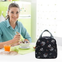VOAVEKE Lunch Box For Women,Lunch Box For Men,Large Capacity Lunch Box Bag, Portable Insulated Lunch Bag, Thickened Bento Bag With Pattern