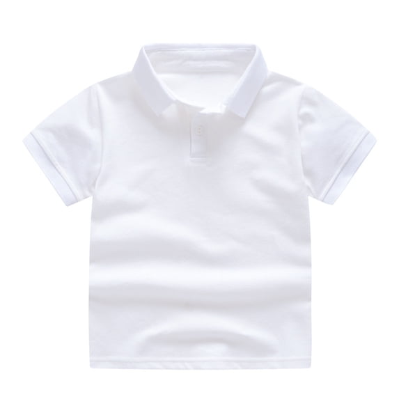 Back to School Zpanxa Baby Boy Girl Clothes Summer Solid Color Short Sleeve Top, Baby Toddle r Infant Children's Solid Color T Shirt 2-8 Years White