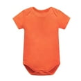 thumbnail image 1 of Zpanxa Toddler Baby Boys Girls Clothes Summer Cotton Solid T Shirts Tops Infant Casual Short Sleeve Tee Pullover 0-24 Months Orange, 1 of 2