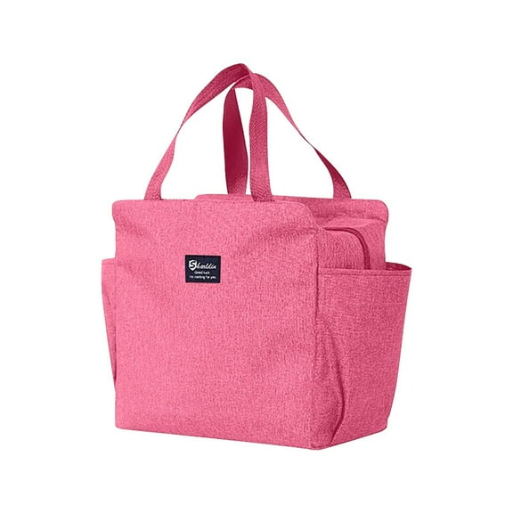 ESULOMP Insulated Lunch Bag for Women/Men, Leakproof Cooler Food Lunch Containers Reusable High Capacity Lunch Tote Bags for Work, School, Camping, Travel, Picnic (Pink)