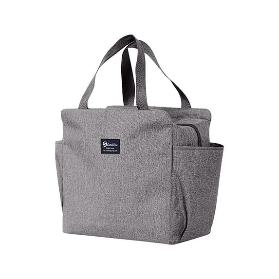 ESULOMP Insulated Lunch Bag for Women/Men, Leakproof Cooler Food Lunch Containers Reusable High Capacity Lunch Tote Bags for Work, School, Camping, Travel, Picnic (Gray)