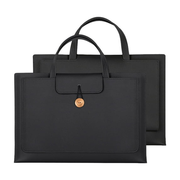 Back to School Savings! ESULOMP Laptop Bag Extendable Large Capacity Easy To Reachs Three Floors Of Space Surface Waterproofs and Wear-Resistants 15.6 Inches Black