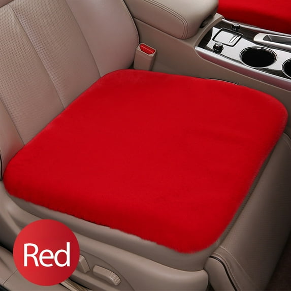 Back to School Savings! HBBKVI Comfortable and Warm Car Plush and Cold Cushions, with Details to Warm Your Driving Experience. Enjoy the Warmth and Comfort of Driving InWint, Red, 19.7"X19.7"