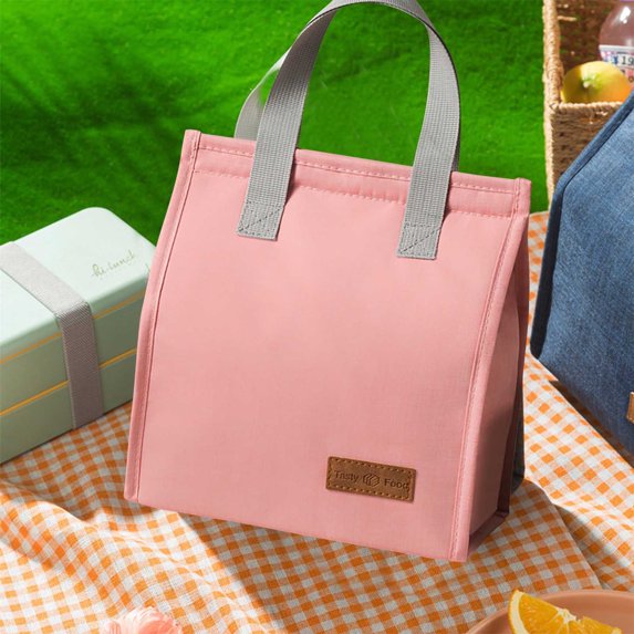 Back to School Savings! HBBKVI Insulated Lunch Bag for Women/Men, Leakproof Cooler Food Lunch Containers Reusable High Capacity Lunch Tote Bags for Work, School, Camping, Travel, Picnic (Pink)
