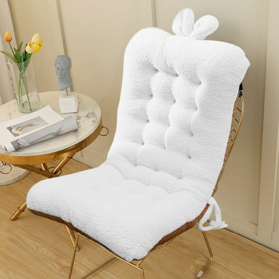 Back to School Savings! HBBKVI Rocking Chair Cushion Outdoor Garden Chair Cushion Non-Slip Chair Pads Washable Sun Lounger Cushion, White, 15.7*33.4in