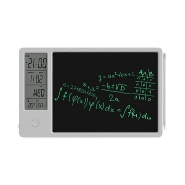 Back to School Savings! JOGZMZ 10inch Calendar Temperature and Humidity LCD Writing Tablet Intelligent Home Memo Desktop office Electronic Calendar Memo with Alarm Clock Function