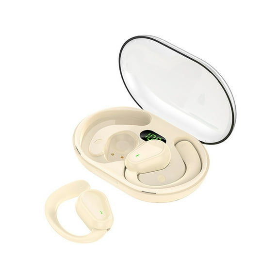 JOGZMZ Bluetooth 5.3 Earless Smart Digital Display with Long Battery Life Intelligent Noise Reduction and Waterproofs Wireless Earphones