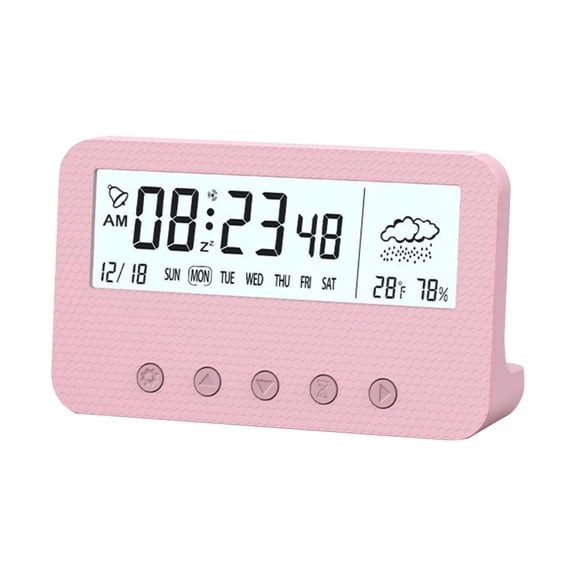 JOGZMZ Digital Electronic Clock LED Display Electronic Clock Stereo Digital Display Snooze Alarm Clock 12/24H Switching Countdown Time