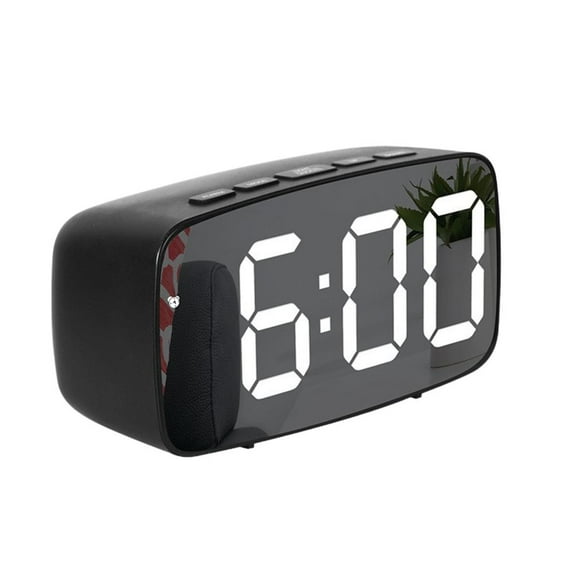 JOGZMZ Digital Electronic Clock LED Display Electronic Clock Stereo Digital Display Snooze Alarm Clock 12/24H Switching Temperature Display