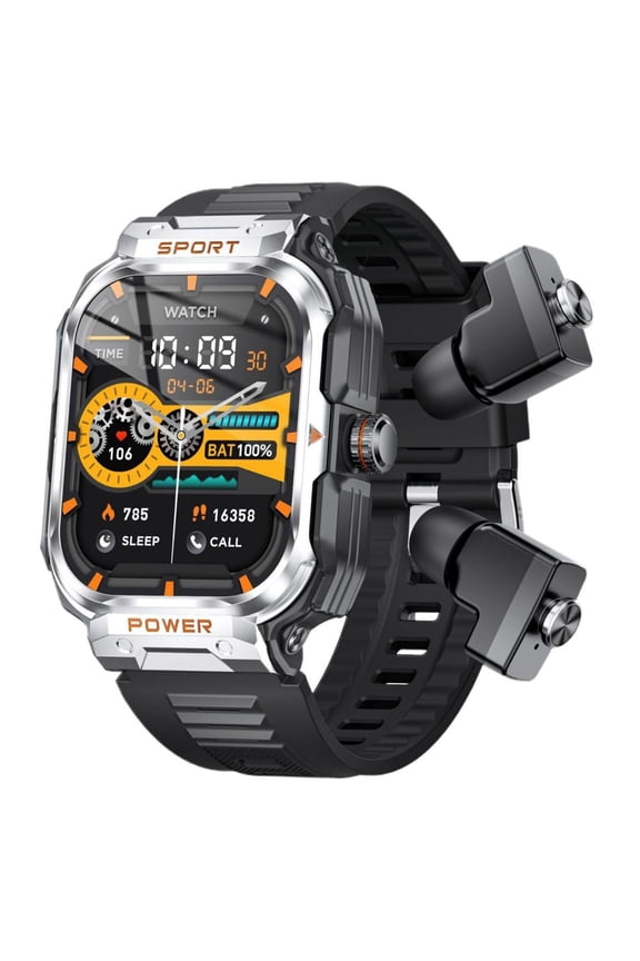 Smart Sports Watch Watch Headphones 2 in 1 Smart Watch Bluetooth Call Music Control NFC Multi Sport Mode 2.01 HD Large Screen Support Wireless Call