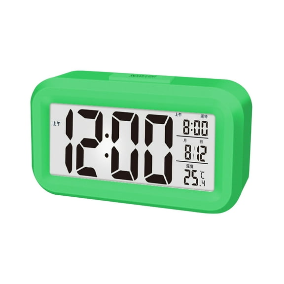 Back to School Savings!Nilvkv Upgraded Digital Alarm Clock 4.3in LED Display with Temperature Larger Lound Light Control Portable Snooze Calendar Brightness with Battery Powered Alarm Clock