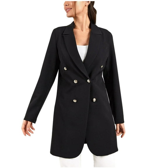 Pohista My Items Womens Blazers Casual Fall Fashion Jackets Warm Faux Coat Cardigan Winter Solid Long Sleeve Outerwear