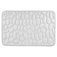 thumbnail image 1 of Back to School Savings! SRUILUO 1Pc Memory Foam Bath Rug Embossed Bathroom Mat Water Absorbent and Washable Bath Rugs Non-Slip Thick Soft and Comfortable Carpet for Show White, 80 x 50cm, 1 of 2