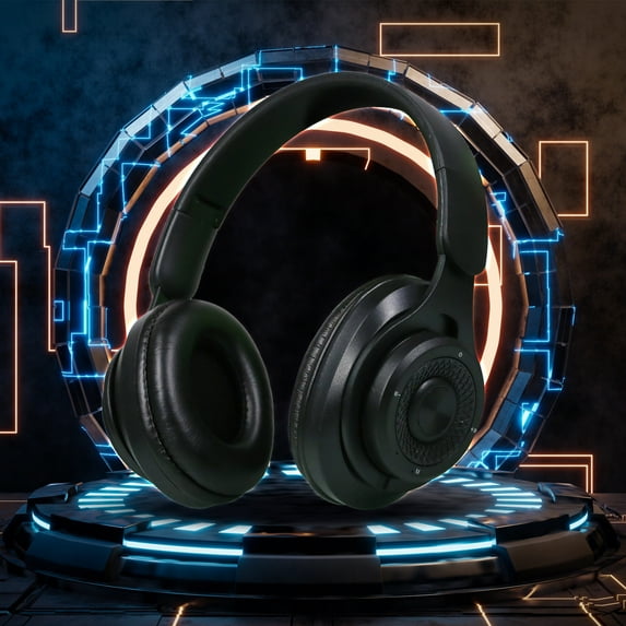 Suncoda Bluetooth Headphones - Noise Cancelling Headphones - Aural Earmuff Headphones - Headphones Wireless for Outdoors Sports Office Working School