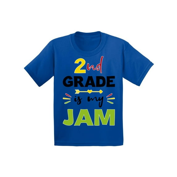 Back to School Shirt for 2nd Grader Shirt Kids Second Grade is My Jam T Shirt First Day of School Shirts Fun School Girls Shirts 8 Years Old 9 Years Old T Shirts for School Second Grade Shirt for Boys