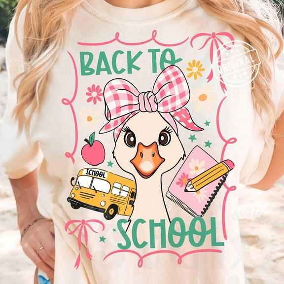 Back To School Shirt, First Day Of School, Back To School Girl, 1St Day Of School, Girl School Design, School Goose Shirt By Shirtix Unisex S-5XL Hot Trending Shirt, Vintage Birthday Gift