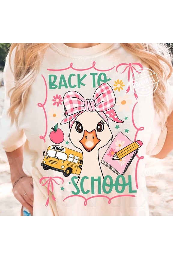 Back To School Shirt, First Day Of School, Back To School Girl, 1St Day Of School, Girl School Design, School Goose Shirt By Shirtix Unisex S-5XL Hot Trending Shirt, Vintage Birthday Gift