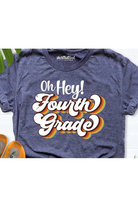 Back To School Shirt, Teacher Fourth Grade Shirt, 4Th Grade Shirt, Retro Fourth Grade Level Shirt,4Th Grade Squad Shirt, First Day Of School SWEATSHIRT All Size S-5XL