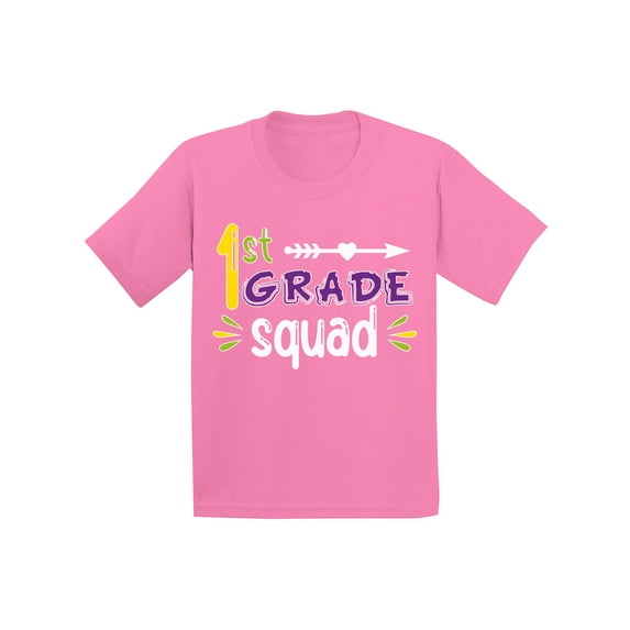 Back to School Shirts for 1st Grader Shirt Kids First Grade Squad T Shirt First Day of School 7 Years Old Girls Shirts Fun School Shirts 6 Years Old Boys T Shirts for School First Grade Shirt