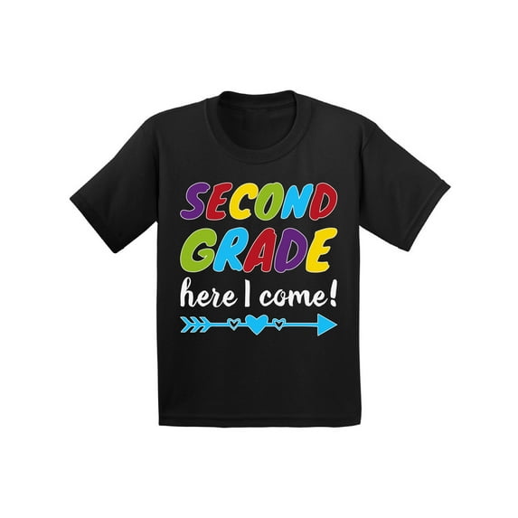 Back to School Shirts for 2nd Grader Shirt Kids First Day of School Second Grade Shirt for Boys Fun School Girls Shirts 8 Years Old 9 Years Old T Shirts for School Second Grade Here I Come T Shirt