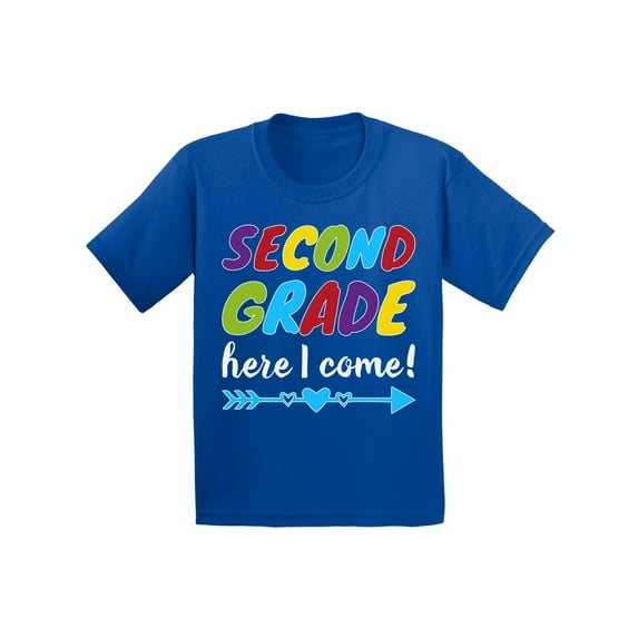 Back to School Shirts for 2nd Grader Shirt Kids First Day of School Second Grade Shirt for Boys Fun School Girls Shirts 8 Years Old 9 Years Old T Shirts for School Second Grade Here I Come T Shirt