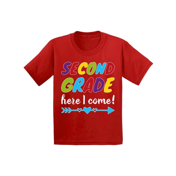 Back to School Shirts for 2nd Grader Shirt Kids First Day of School Second Grade Shirt for Boys Fun School Girls Shirts 8 Years Old 9 Years Old T Shirts for School Second Grade Here I Come T Shirt