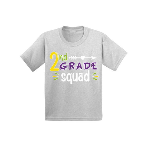 Back to School Shirts for 2nd Grader Shirt Kids Second Grade Squad T Shirt First Day of School 8 Years Old Girls Shirts Fun School Shirts 9 Years Old Boys T Shirts for School Second Grade Shirt