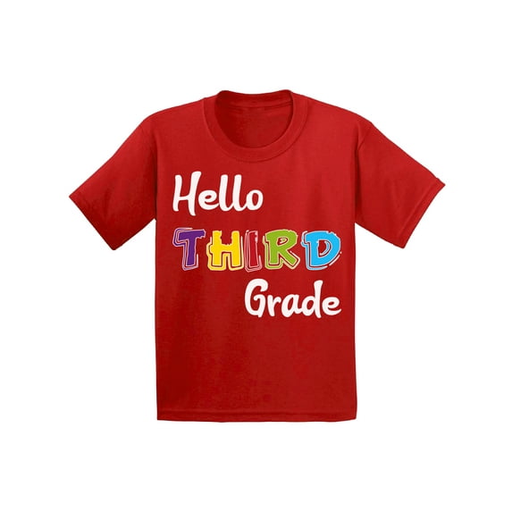 Back to School Shirts for 3rd Grader Shirt Kids Third Grade Shirt for Boys Fun School Shirts for Girls 9 Years Old School 10 Years Old T Shirts for School Hello Third Grade First Day of School Shirt