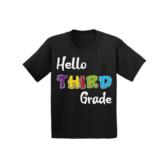 Back to School Shirts for 3rd Grader Shirt Kids Third Grade Shirt for Boys Fun School Shirts for Girls 9 Years Old School 10 Years Old T Shirts for School Hello Third Grade First Day of School Shirt
