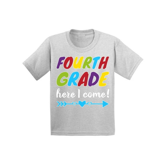 Back to School Shirts for 4th Grader Shirt Kids First Day of School Fourth Grade Shirt for Boys Fun School Girls Shirts 10 Years Old 11 Years Old T Shirts for School Fourth Grade Here I Come T Shirt