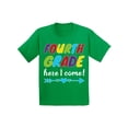thumbnail image 1 of Back to School Shirts for 4th Grader Shirt Kids First Day of School Fourth Grade Shirt for Boys Fun School Girls Shirts 10 Years Old 11 Years Old T Shirts for School Fourth Grade Here I Come T Shirt, 1 of 4