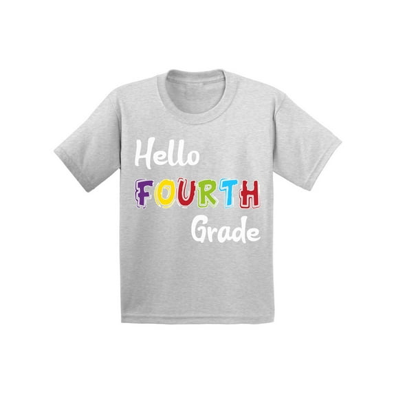 Back to School Shirts for 4th Grader Shirt Kids Fourth Grade Shirt for Boys Fun School Shirts for Girls 10 Years Old School 11 Years Old Shirts for School Hello Fourth Grade First Day of School Shirt
