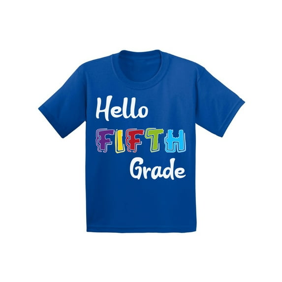 Back to School Shirts for 5th Grader Shirt Kids Fifth Grade Shirt for Boys Fun School Shirts for Girls 11 Years Old School 12 Years Old Shirts for School Hello Fifth Grade First Day of School T Shirt