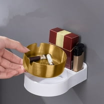 Back to School!Small Wall Mounted Ashtrays,Stainless Steel Ashtrays for Home,Wall Mounted Ashtray Stainless Steel Cigarette Bin with Storage Holder Adhesive for Bathroom Toilet Home Office Hotel