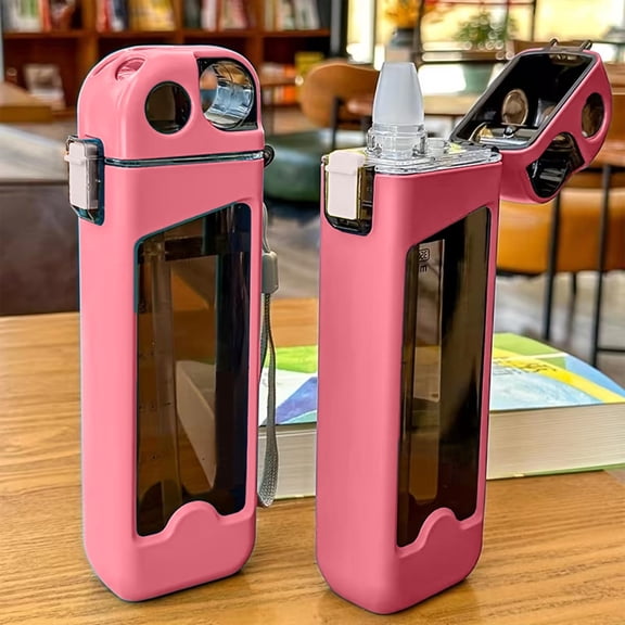 Back to School Summer Laminated Plastic Water Bottle, Straight Sip Sports Cup with Lid, Exquisite Drinkware Featuring Fast Heat Dissipation & Cool Temperature Retention