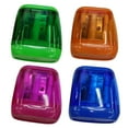 thumbnail image 1 of Back to School Supplies under $1 Gnobogi 4PC Pencil Sharpener Double Hole Pencil Sharpener with Cover Colorful Portable Metal Blade Pencil Sharpener Clearance, 1 of 5
